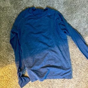 Lululemon long sleeve t shirt open to offers blue shirt